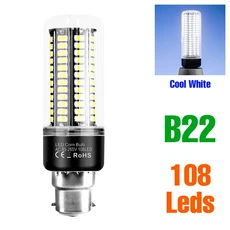 30W LED 콘 전구 E27/E26 실내 220V 천장 램프 E14 스포트라이트 가정용 조명 무플리커, 12 B22 15W Cool White, 1개