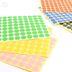 [PickLife] 문구용품 컬러 원형 도트 스티커, 녹색