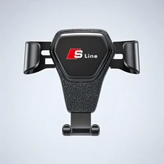 중력 자동차 전화 홀더 에어 벤트 GPS 스탠드 액세서리 아우디 Sline A3 B8 Q2 TT, 01 D-Black, 1개