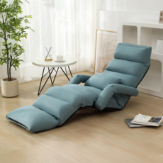 휴식루트 1인용 좌식 리클라이너 소파 (팔걸이형 블루 색상), 1개