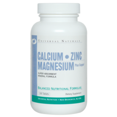UNIVERSAL NUTRITION 鈣鋅鎂+銅片, 1個, 100 件