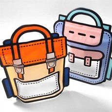 컬러책가방지퍼백 랜덤 10개입 기념품포장비닐백 사탕봉지 손잡이봉투, 1개, 상세페이지 참조