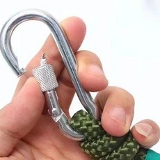 8mm 加粗安全繩 附安全鉤 5米, 1個, 軍綠色