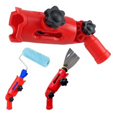 다각도 페인트 브러시 익스텐더 페인트 브러시 연장 폴 페인트 연장 폴 페인트 롤러 연장 폴 높은 천장 회전 헤드 벽 가장자리 모서리용 연장 폴용 페인트 브러시 홀더, 다각도 페인트 브러시 익스텐더, 페인트 브러시 연장 폴