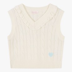 로엠걸즈 쇼핑점 여아 케이블 니트 베스트 RGVK2482P