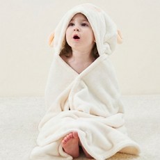 아기 양 비치 타올 유아 가운 목욕 샤워 키즈 로브 물놀이 후드 타월 어린이 수영 판초