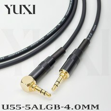 YUXI 音源線, 1個, 3.5直頭轉3.5彎頭 線徑4.0mm線,30公分 含雙頭