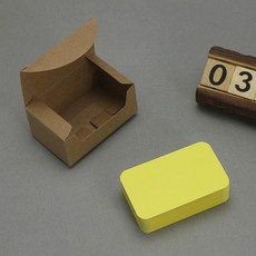 모서리 둥근 손글씨 카드 200장 크마스 제작 입체 감사 축하, 1박스, 라운드 코너 밝은 노란색 200장