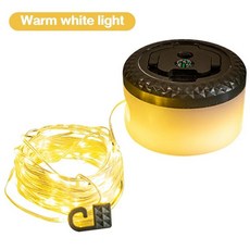 캠핑 랜턴 LED 8가지 조명 충전식 스트링 모드, Warm-1Pack