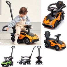 돌아기 자동차 3in1 람보르기니 푸쉬 붕붕카 추천 국민붕붕카 균형감각 유치원교구, 화이트, 1개