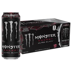 몬스터에너지 블랙 울트라 Ultra Black Zero Sugar 무설탕 473ml, 1세트