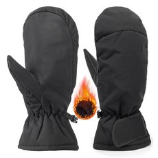 Eohak 남성용 여성용 겨울 스키 장갑 겨울용 따뜻한 추운 날씨용 방풍 스노우보드 화이트. 단일 사이즈 134615