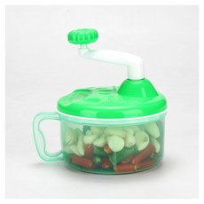 絞肉機手動蒜泥器家用蒜蓉器，多功能攪碎切菜打剁辣椒絞菜絞餡機，廚房神器, 1個, BTF 手搖1.5升三刀款