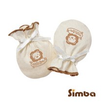 Simba小獅王辛巴 有機棉護手套(繫帶) 嬰兒護手套 新生兒防抓手套 有機棉材質