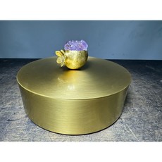 金色裝飾托盤 石榴造型, 黃銅/紫水晶