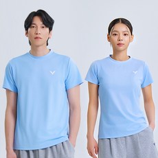 빅터 남성 여성 반팔 티셔츠 VT25ATS002M VT25ATS002F SKY
