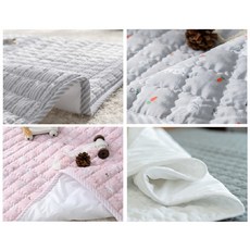 국산 항균 알러지케어 부드러운 신생아 유아 아기 이불 범퍼 침대 방수 패드 아기요 매트, 뱀부화이트/L(130x100)