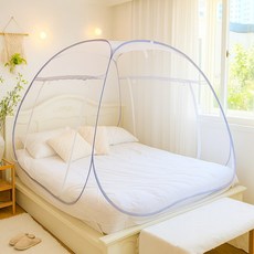 모가드 원터치 모기장 바닥있는 침대용 바닥용 사각 돔형 폴딩