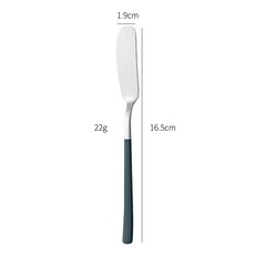 日式牛油刮 304不鏽鋼黃油鏟 奶酪果醬塗抹器, 綠銀, 1個