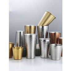 일본 주석잔 사케 술잔 골동품 레트로 음료 와인 컵 350ml 다이아몬드 무광실버