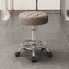 미용 보조의자 시술 스툴 헤어샵네일샵 카운터 진료실, 1개, 16 제미 그레이 블랙 무소음 휠