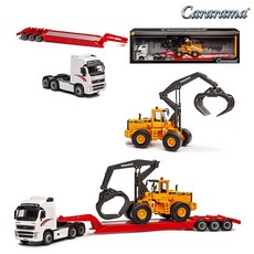Cararama 볼보 FH12 볼보 L180C 나무 그리퍼 187 모델카, 1개