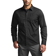 CQR 남성 자외선차단 스판 포켓 긴팔 셔츠