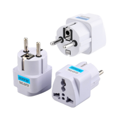 나노볼트 멀티 변환 플러그 변환 어댑터 일반형 화이트 중국 돼지코, 3개