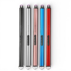 전자 라이터 충전식 플라즈마 스파크 가스점화기, 2개, 블랙