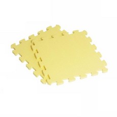 【新生活家】EVA素面巧拼地墊 8入, 黃色, 1個