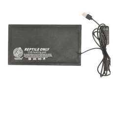 USB寵物加熱墊，恆溫保暖，安全控溫，適用於貓狗兔子及爬蟲類, 1個, USB三檔控溫定時/請先詳閱內文注意事項,大(28*18cm)請先詳閱內文注意事項, 黑色