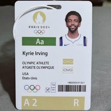 美國夢之隊巴黎籃球球星證掛件 詹姆斯 庫裏 杜蘭特 選手卡 背包禮物, 1個, 歐文+鋼絲圈