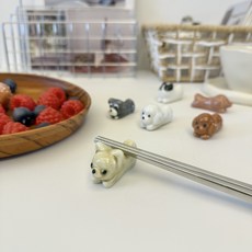 도자기 강아지 수저받침 식탁 공간 장식 집들이 선물용, 1개, 4_치와와 족