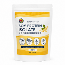 無糖複方原味高蛋白 大豆蛋白 膳食纖維 95% 蛋白質 0 糖 100% 植物來源 無調味BCAA, 500 公克, 2個