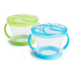 먼치킨 손잡이 흘림방지 스낵컵 2종 세트, BLUE + GREEN (블루+그린), 2세트