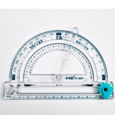 내각 외각 180도 각도기 조절식 눈금기 돌봄 도구 연구 교재 늘봄 학습 창의, 1개