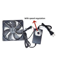 8cm 가변 속도 전원 공급 장치 섀시 소비를 갖춘 자동 대형 냉각 팬, 01 안심배송, 01 EU plug, 03 60x25mm