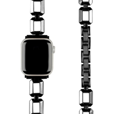 모할랩 애플워치 호환 체인 모던 메탈 스트랩, 02 블랙