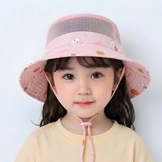 멜로우두두 유아 아기 여름 매쉬 버킷햇 플랩캡