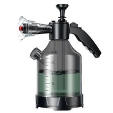 자동차 세차 폼 스프레이 병 펌프 고압 분무기 핸드 공압식 스노우 세척 도구, 2. Black, 1cm