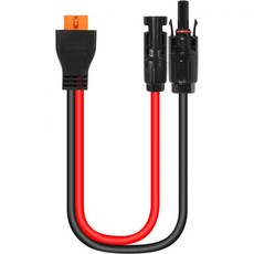 10AWG 도금 구리선 XT60i에서 태양광 패널 커넥터 연장 케이블 50피트 – RC 배터리 드론 발전 시스템 재생 에너지 응용 내구성 강한 태양광용 XT60i, 1 FT