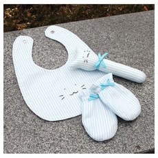 퀼트패키지 소품 아기용품 베이비 3종세트 스카이블루, 1개