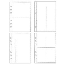 6공 포토카드 화일속지 A5 10매입 고투명 포카 리필 바인더 앨범, 단면, 4단 포켓