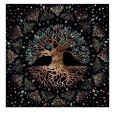 偉特塔羅牌卡 生命之樹塔羅桌布 60x60cm 神諭, 1個, 生命之樹塔羅桌布60X60cm