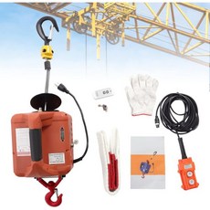 3in1 전기 호이스트 윈치 1100파운드 휴대용 리프트 1500W 110V 파워 크레인 25피트 리프팅 높이 과부하 보호장치가 있는 차고 창고 견인, 1100lbs-A