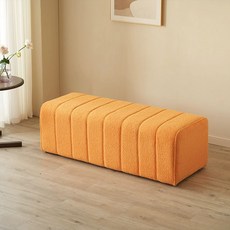 카페소파 벤치 낮은 인테리어 매장 쇼파 패브릭, 선샤인오렌지120x40x40