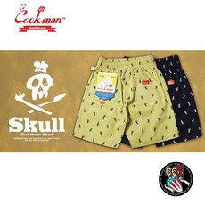 COOKMAN 美國小廚師骷髏短褲 黑色，舒適透氣、個性時尚、活動自如, 1個