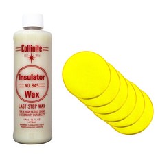 易油網 柯林 Collinite 845 棕櫚蠟 增艷 保護蠟 棕梠腊, 1個, 【組合優惠】845*1+銅鑼燒海綿*6