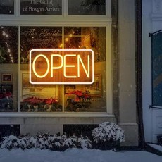 오픈 사인 LED 영업중 가게 현관 상점 라이트 오프닝 네온사인 간판