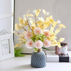 젠도바 조화세트 꽃 인테리어, 1개, 옐로우
